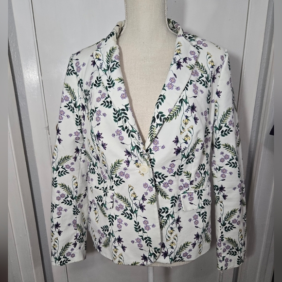 Liz Claiborne Career Floral Jacket  Sz M - Picture 2 of 10